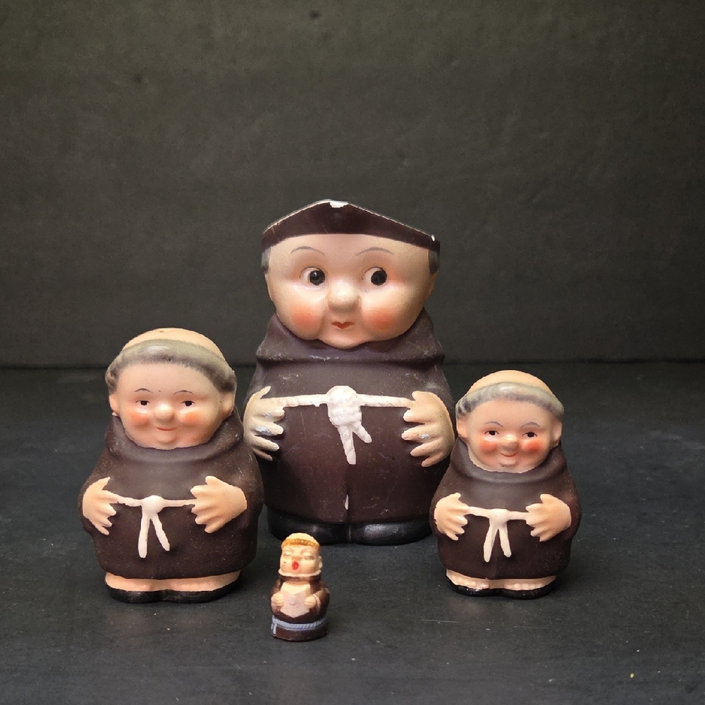 Vintage West Germany Goebel Friar Tuck Monk Figurinesβ 4 Piece Set